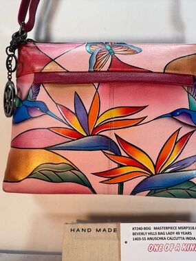 ANUSCHKA CALCUTTA INDIA-NWT $318.00           MASTERPIECE PAINTING TOOK 8 WEEKS